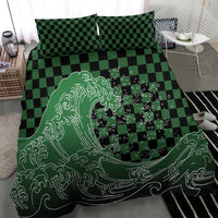 Japanese Asanoha Pattern Bedding Set Water Breathing Slayer Dragon - Wonder Print Shop