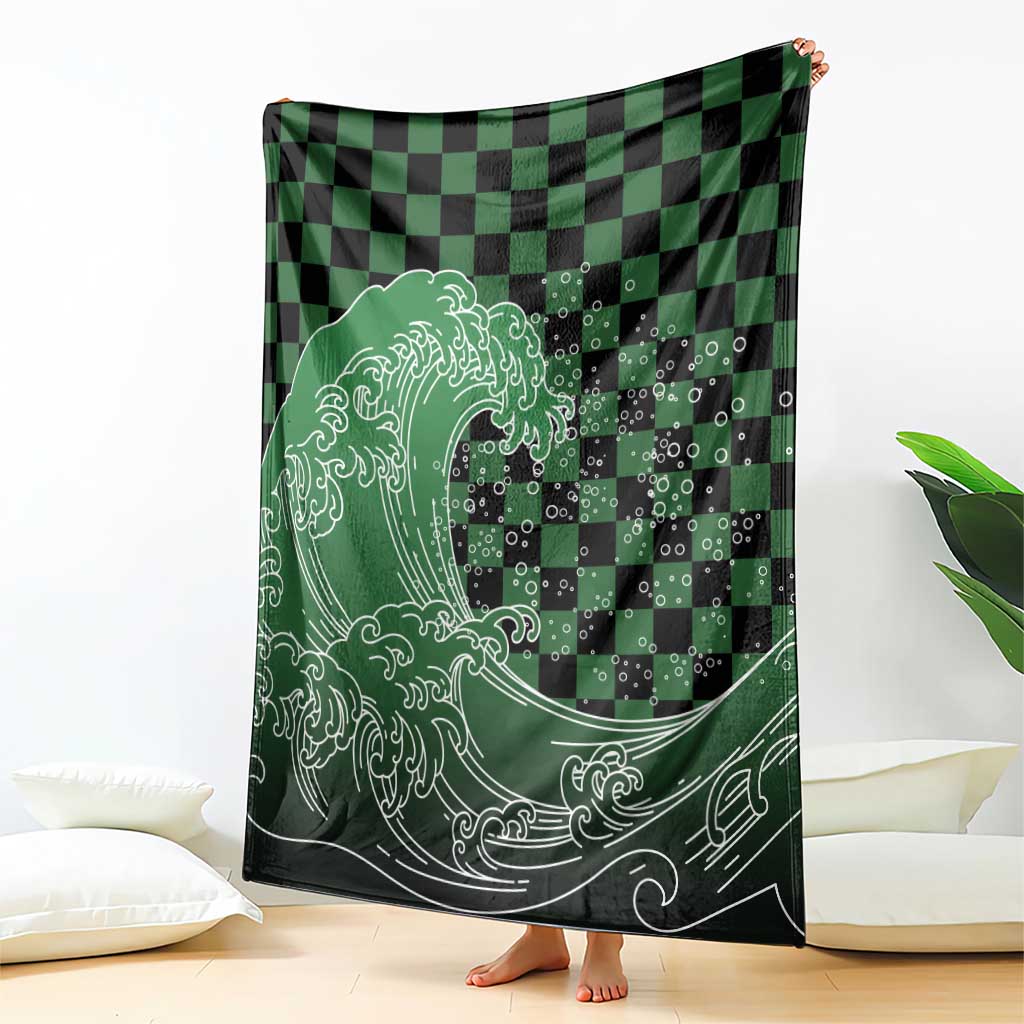 Japanese Asanoha Pattern Blanket Water Breathing Slayer Dragon - Wonder Print Shop