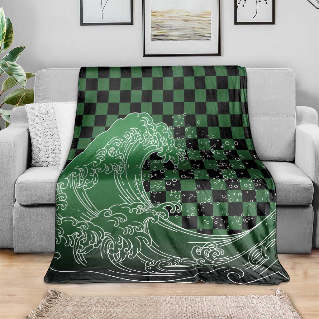 Japanese Asanoha Pattern Blanket Water Breathing Slayer Dragon - Wonder Print Shop