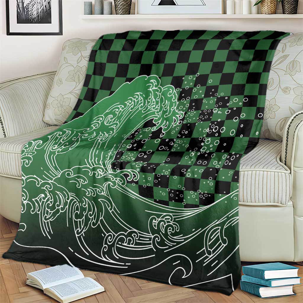Japanese Asanoha Pattern Blanket Water Breathing Slayer Dragon - Wonder Print Shop