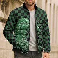 Japanese Asanoha Pattern Bomber Puffer Jacket Water Breathing Slayer Dragon - Wonder Print Shop