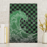 Japanese Asanoha Pattern Canvas Wall Art Water Breathing Slayer Dragon - Wonder Print Shop