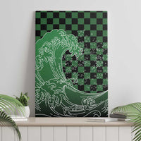Japanese Asanoha Pattern Canvas Wall Art Water Breathing Slayer Dragon - Wonder Print Shop