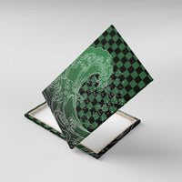 Japanese Asanoha Pattern Canvas Wall Art Water Breathing Slayer Dragon - Wonder Print Shop