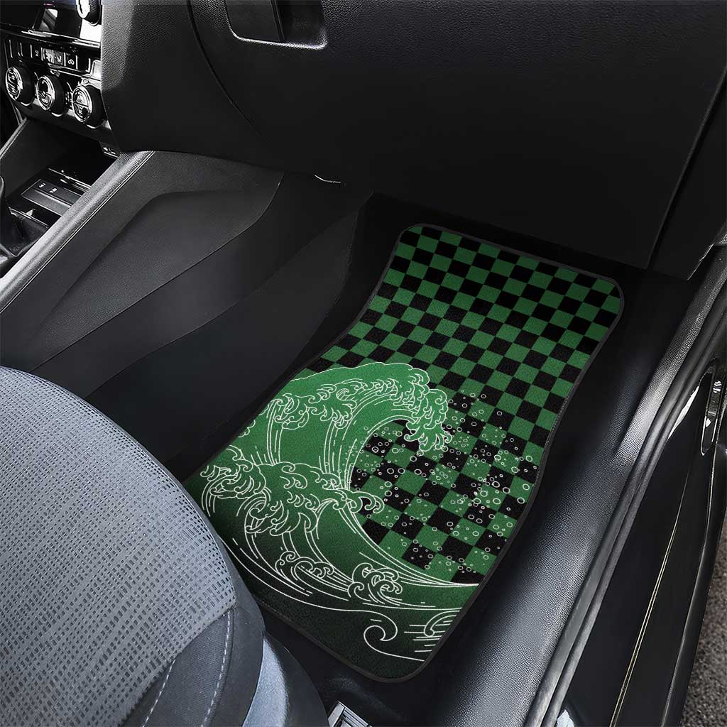Japanese Asanoha Pattern Car Mats Water Breathing Slayer Dragon - Wonder Print Shop