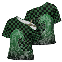 Japanese Asanoha Pattern Cross Shoulder Shirt Water Breathing Slayer Dragon - Wonder Print Shop