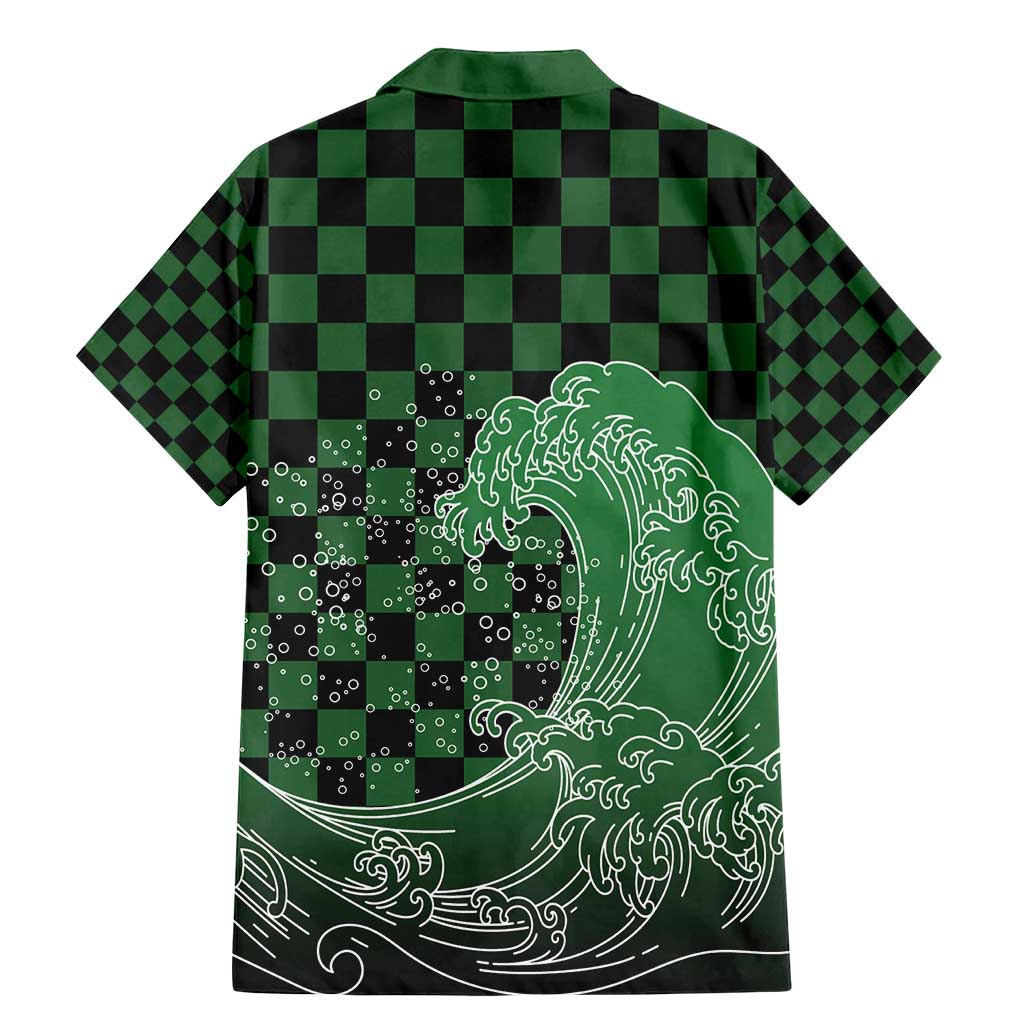 Japanese Asanoha Pattern Family Matching Mermaid Dress and Hawaiian Shirt Water Breathing Slayer Dragon - Wonder Print Shop