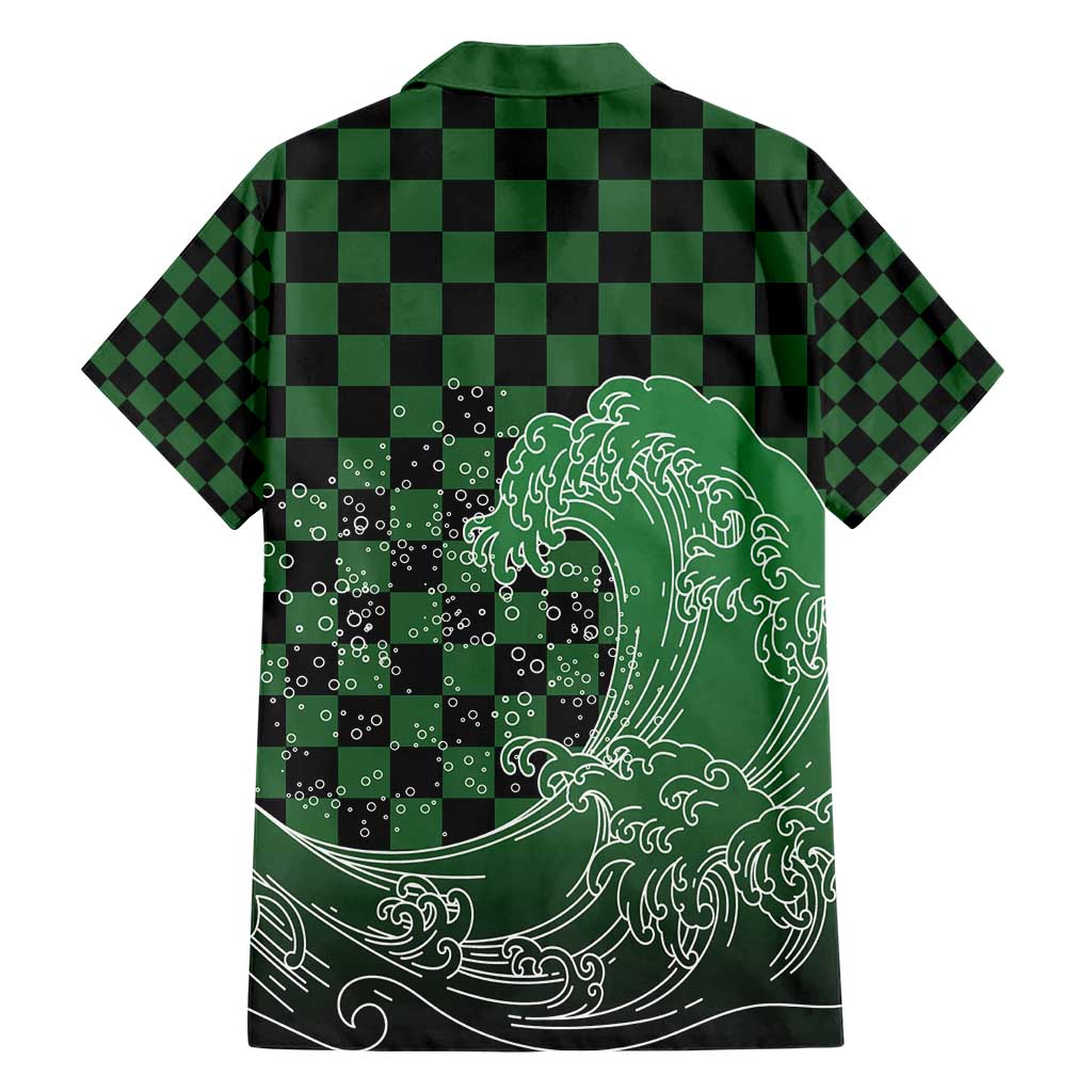 Japanese Asanoha Pattern Hawaiian Shirt Water Breathing Slayer Dragon - Wonder Print Shop