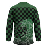Japanese Asanoha Pattern Hockey Jersey Water Breathing Slayer Dragon - Wonder Print Shop