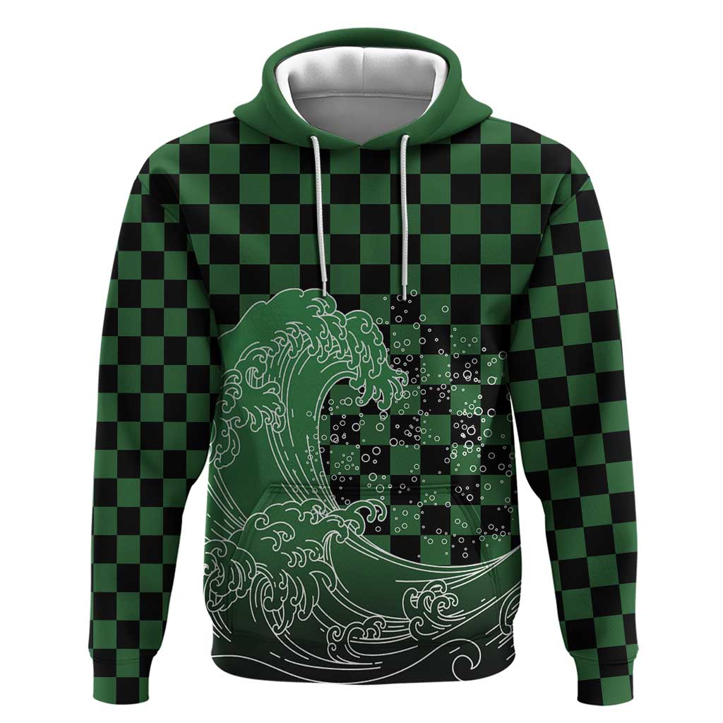 Japanese Asanoha Pattern Hoodie Water Breathing Slayer Dragon - Wonder Print Shop