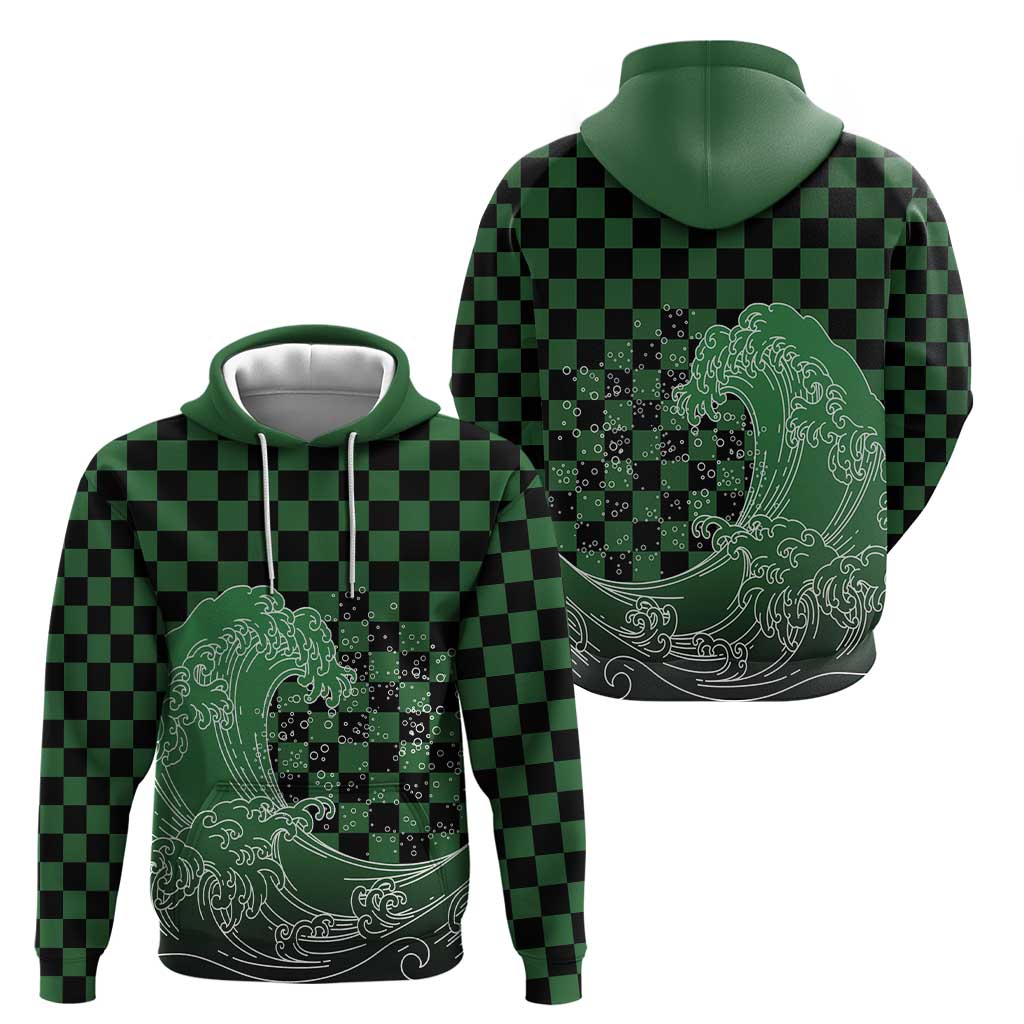 Japanese Asanoha Pattern Hoodie Water Breathing Slayer Dragon - Wonder Print Shop