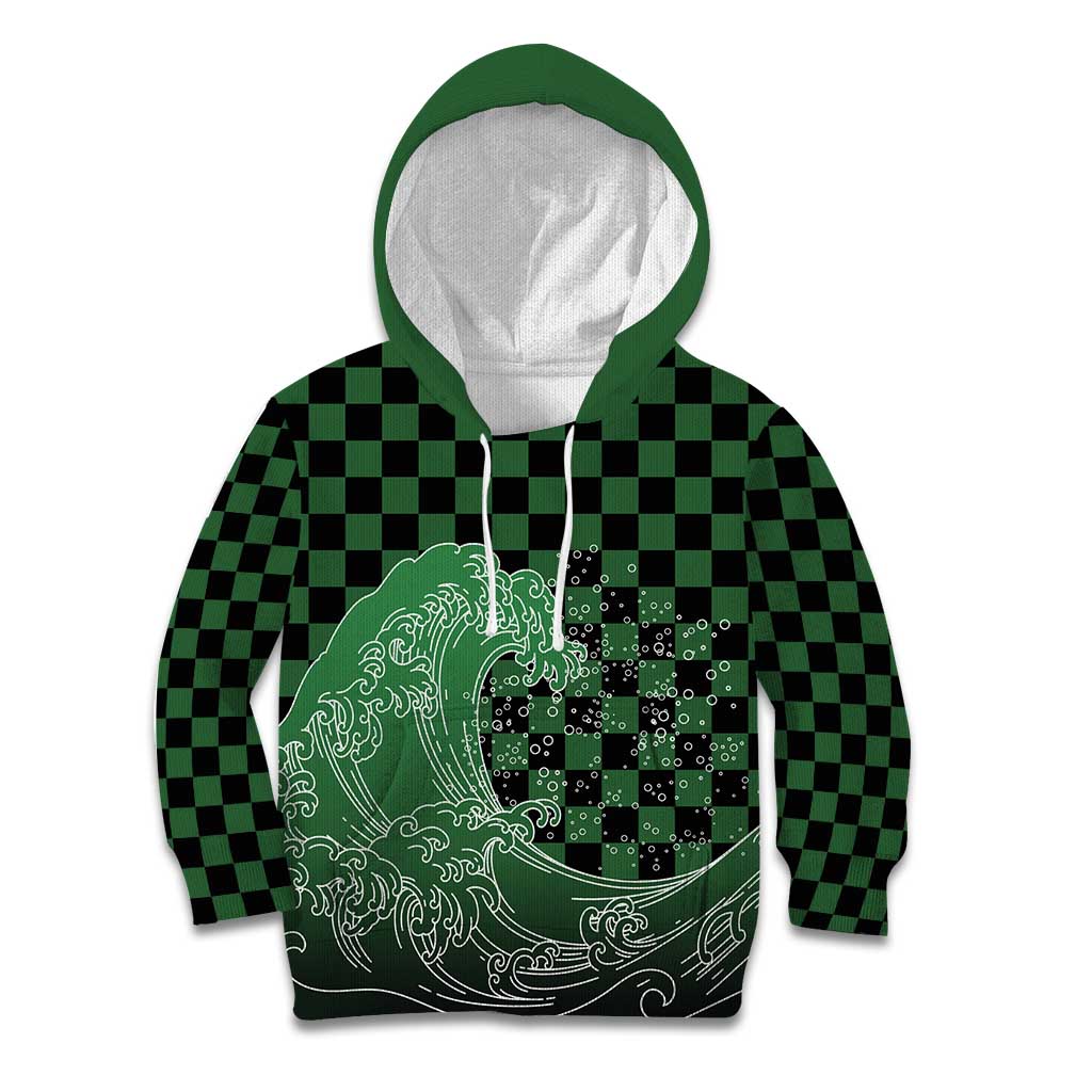 Japanese Asanoha Pattern Kid Hoodie Water Breathing Slayer Dragon - Wonder Print Shop
