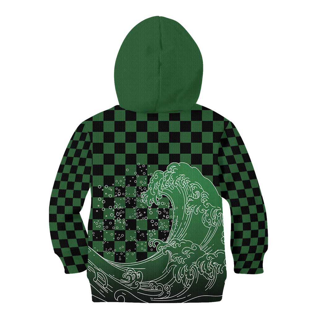 Japanese Asanoha Pattern Kid Hoodie Water Breathing Slayer Dragon - Wonder Print Shop