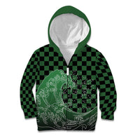 Japanese Asanoha Pattern Kid Hoodie Water Breathing Slayer Dragon - Wonder Print Shop