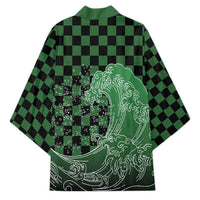 Japanese Asanoha Pattern Kimono Water Breathing Slayer Dragon - Wonder Print Shop
