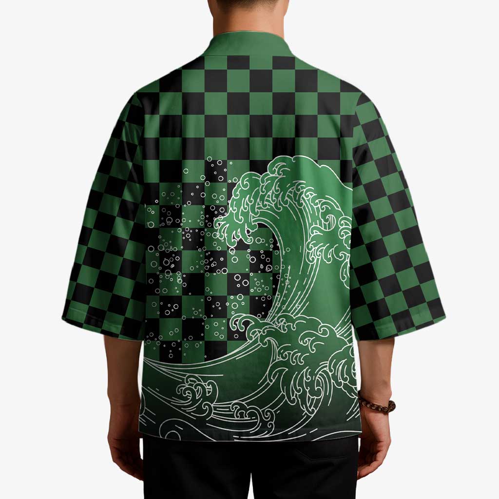 Japanese Asanoha Pattern Kimono Water Breathing Slayer Dragon - Wonder Print Shop
