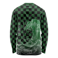 Japanese Asanoha Pattern Long Sleeve Shirt Water Breathing Slayer Dragon - Wonder Print Shop
