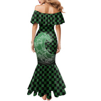 Japanese Asanoha Pattern Mermaid Dress Water Breathing Slayer Dragon - Wonder Print Shop