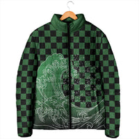 Japanese Asanoha Pattern Padded Jacket Water Breathing Slayer Dragon - Wonder Print Shop