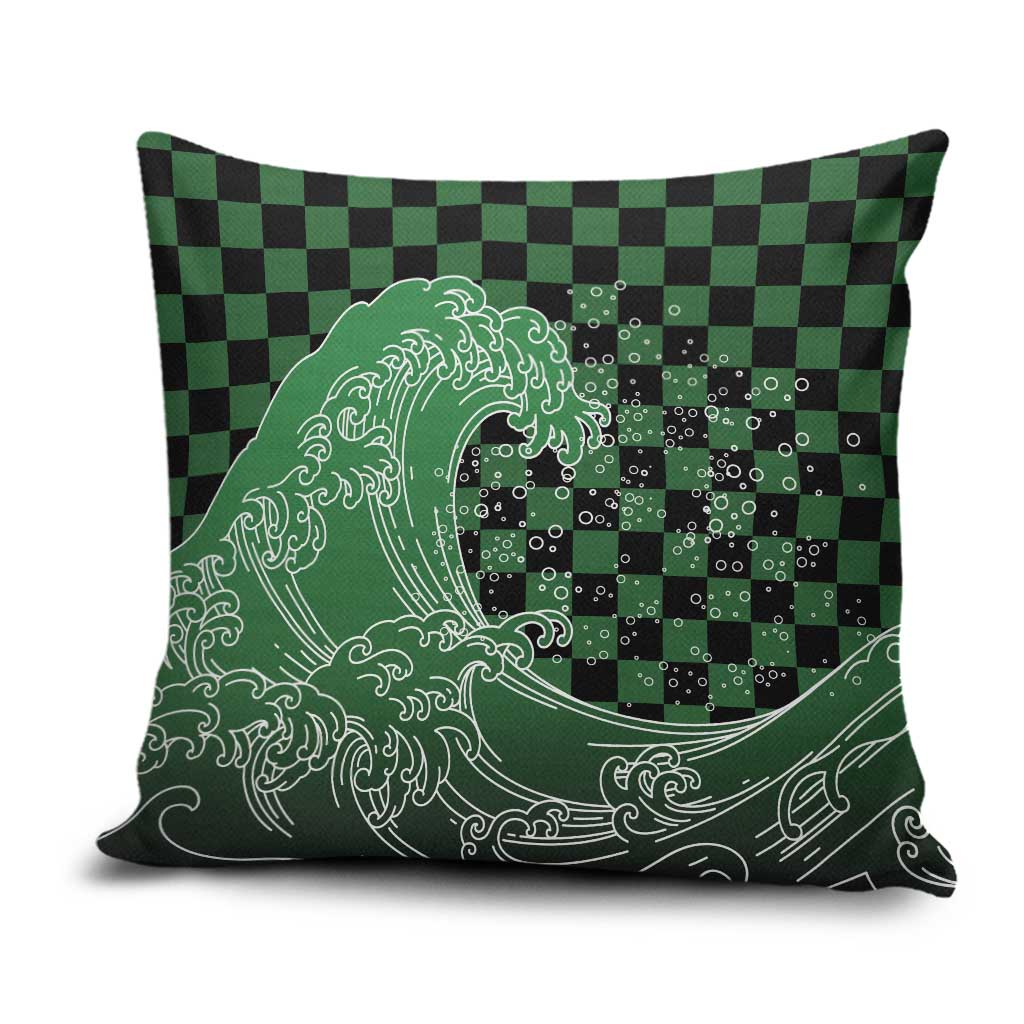 Japanese Asanoha Pattern Pillow Cover Water Breathing Slayer Dragon - Wonder Print Shop