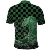 Japanese Asanoha Pattern Polo Shirt Water Breathing Slayer Dragon - Wonder Print Shop