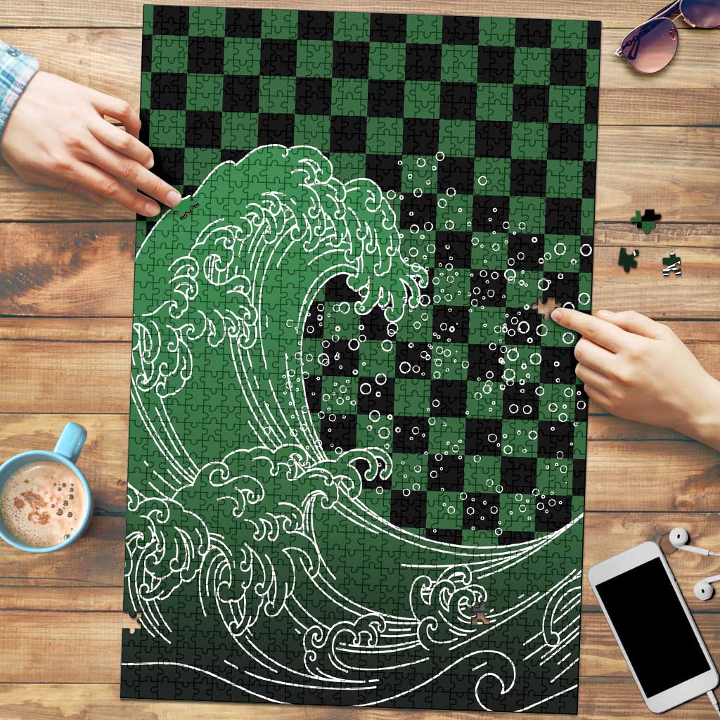 Japanese Asanoha Pattern Puzzle Water Breathing Slayer Dragon - Wonder Print Shop