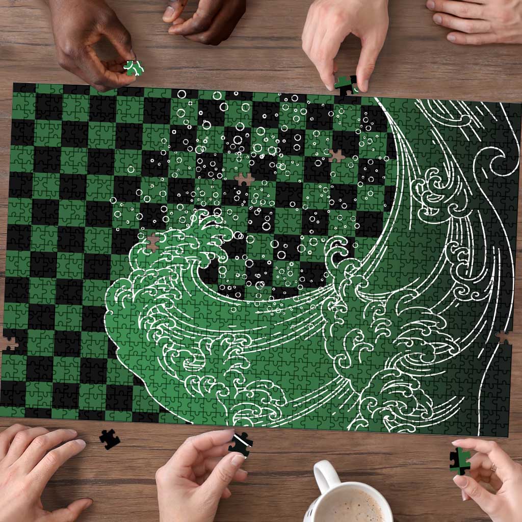 Japanese Asanoha Pattern Puzzle Water Breathing Slayer Dragon - Wonder Print Shop