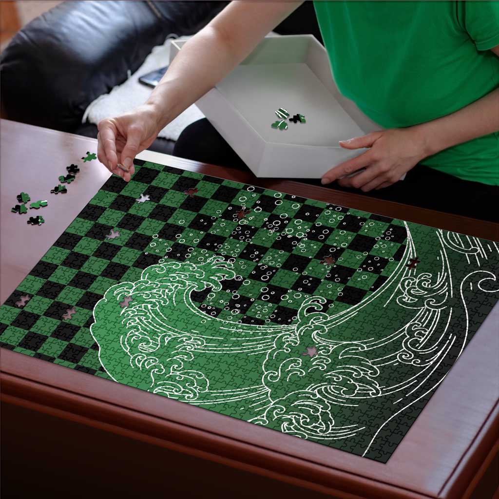 Japanese Asanoha Pattern Puzzle Water Breathing Slayer Dragon - Wonder Print Shop