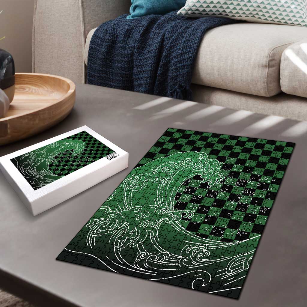 Japanese Asanoha Pattern Puzzle Water Breathing Slayer Dragon - Wonder Print Shop