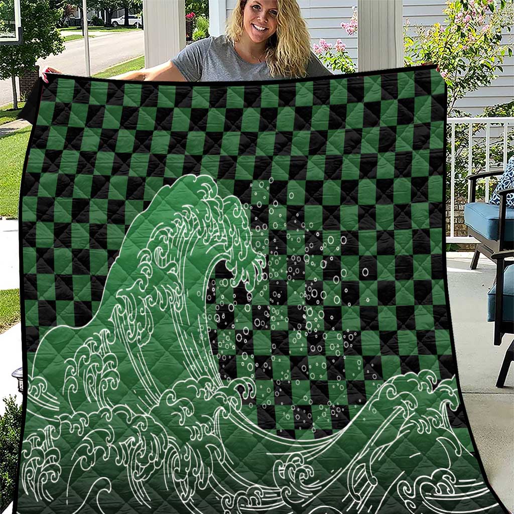 Japanese Asanoha Pattern Quilt Water Breathing Slayer Dragon - Wonder Print Shop