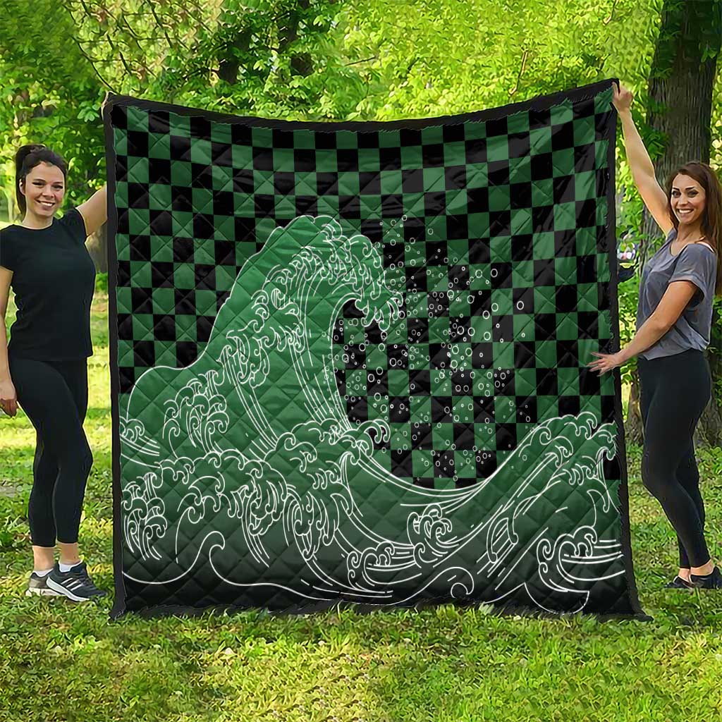 Japanese Asanoha Pattern Quilt Water Breathing Slayer Dragon - Wonder Print Shop