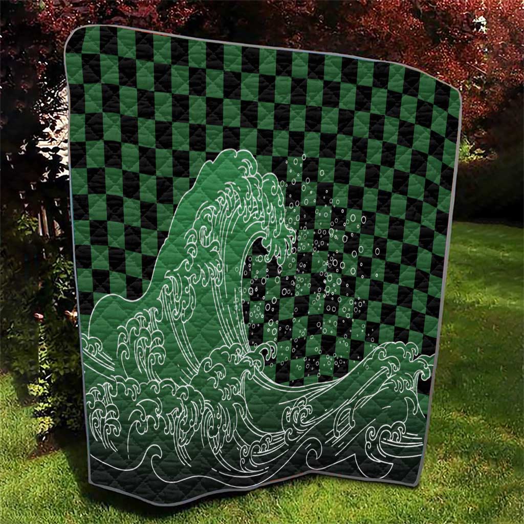 Japanese Asanoha Pattern Quilt Water Breathing Slayer Dragon - Wonder Print Shop