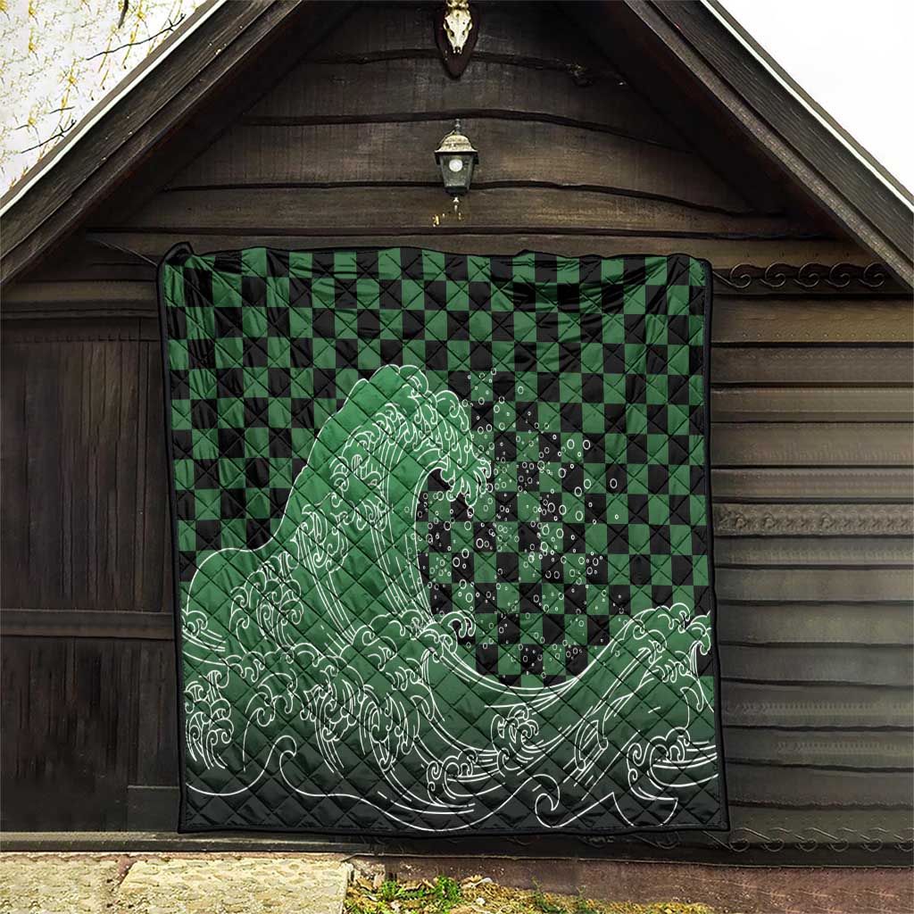 Japanese Asanoha Pattern Quilt Water Breathing Slayer Dragon - Wonder Print Shop