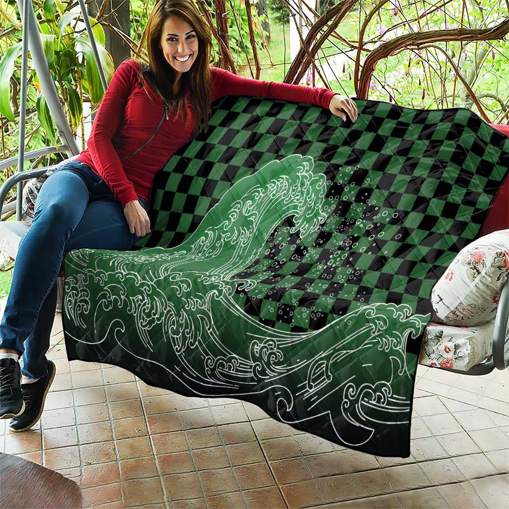 Japanese Asanoha Pattern Quilt Water Breathing Slayer Dragon - Wonder Print Shop