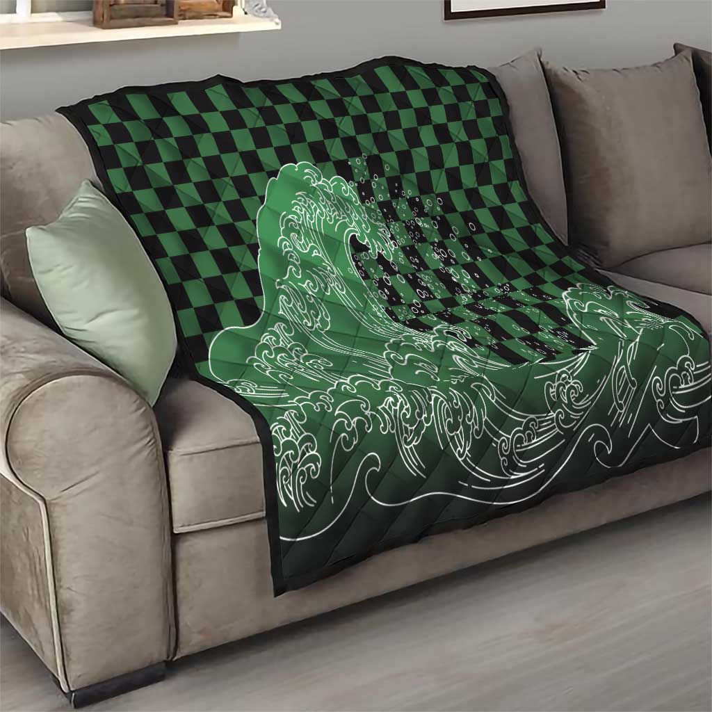 Japanese Asanoha Pattern Quilt Water Breathing Slayer Dragon - Wonder Print Shop