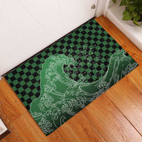 Japanese Asanoha Pattern Rubber Doormat Water Breathing Slayer Dragon - Wonder Print Shop