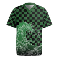 Japanese Asanoha Pattern Rugby Jersey Water Breathing Slayer Dragon - Wonder Print Shop