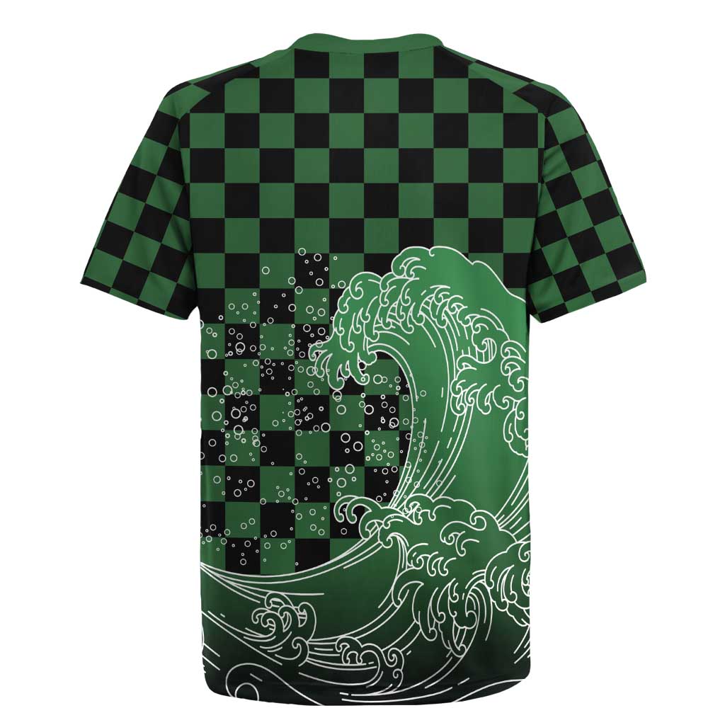 Japanese Asanoha Pattern Rugby Jersey Water Breathing Slayer Dragon - Wonder Print Shop