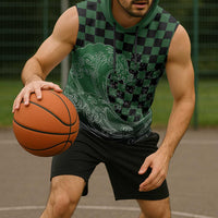Japanese Asanoha Pattern Sleeveless Hoodie Water Breathing Slayer Dragon - Wonder Print Shop