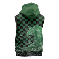 Japanese Asanoha Pattern Sleeveless Zip Hoodie Water Breathing Slayer Dragon - Wonder Print Shop