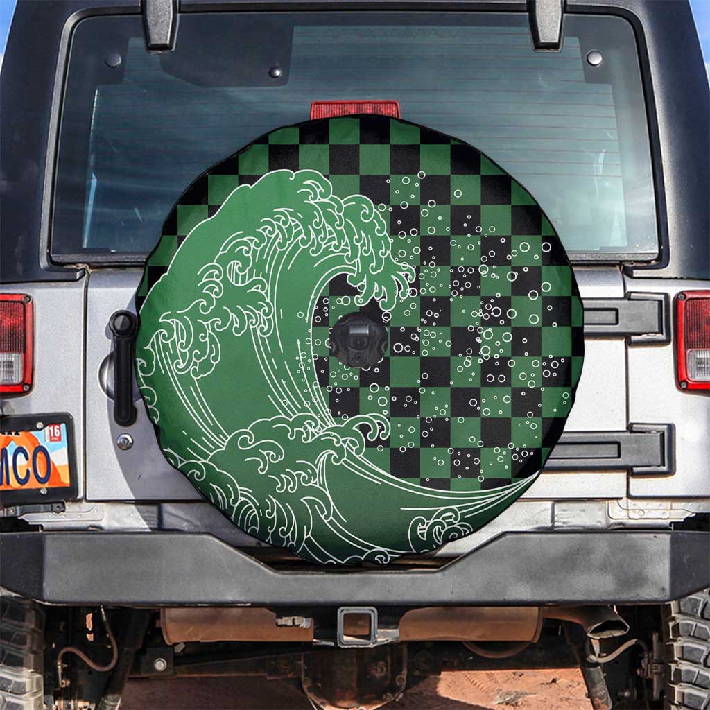 Japanese Asanoha Pattern Spare Tire Cover Water Breathing Slayer Dragon - Wonder Print Shop