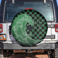 Japanese Asanoha Pattern Spare Tire Cover Water Breathing Slayer Dragon - Wonder Print Shop