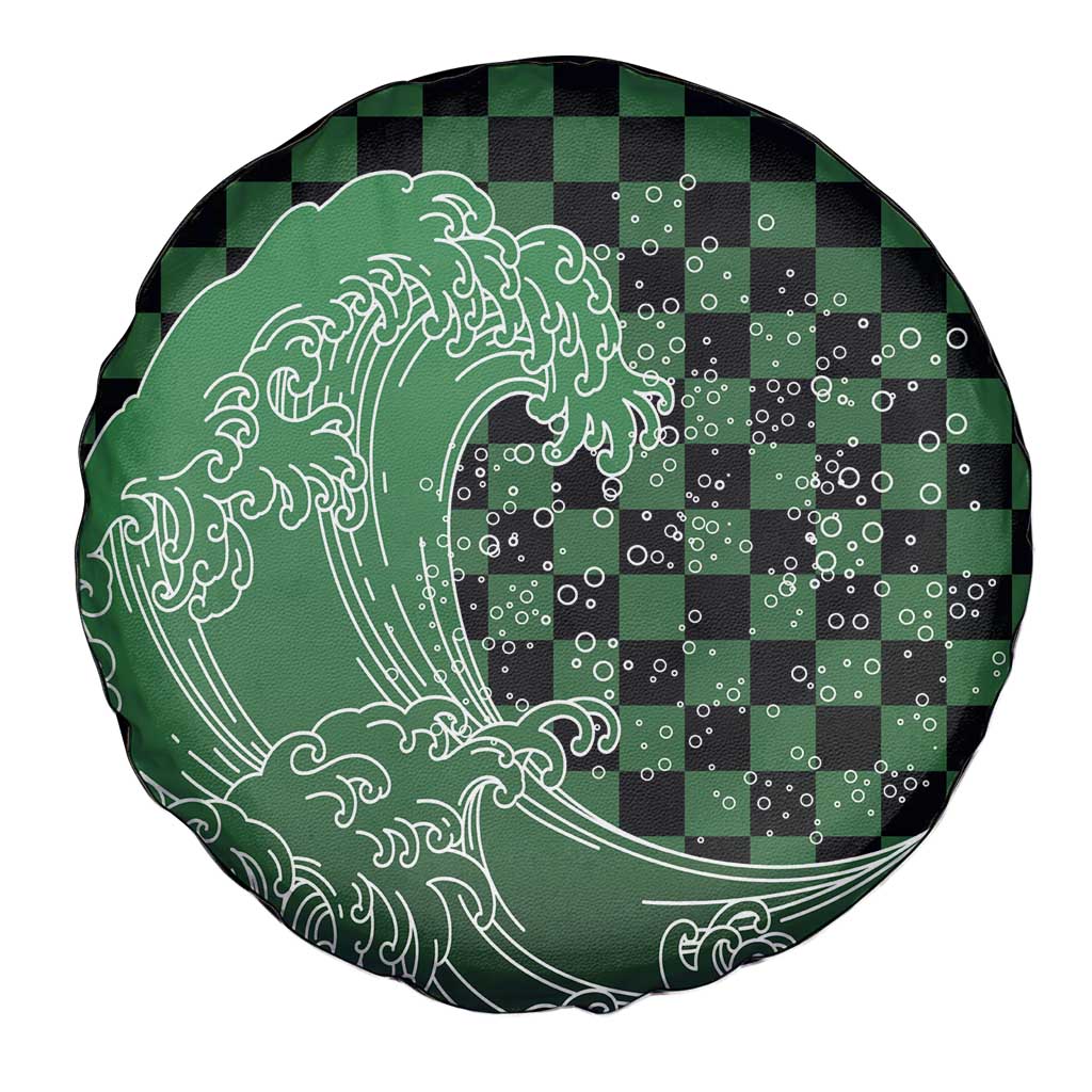 Japanese Asanoha Pattern Spare Tire Cover Water Breathing Slayer Dragon - Wonder Print Shop