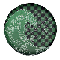 Japanese Asanoha Pattern Spare Tire Cover Water Breathing Slayer Dragon - Wonder Print Shop
