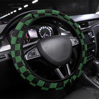 Japanese Asanoha Pattern Steering Wheel Cover Water Breathing Slayer Dragon - Wonder Print Shop