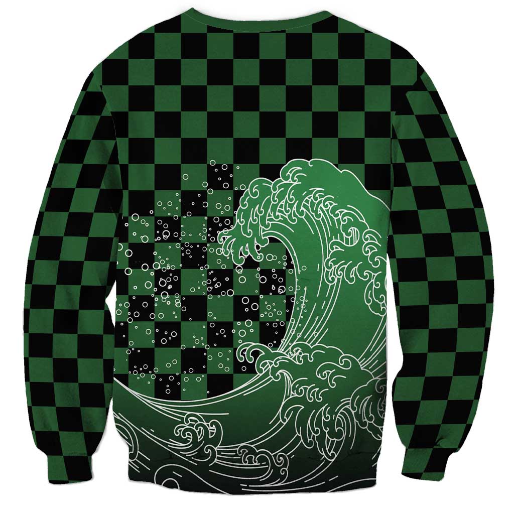 Japanese Asanoha Pattern Sweatshirt Water Breathing Slayer Dragon - Wonder Print Shop