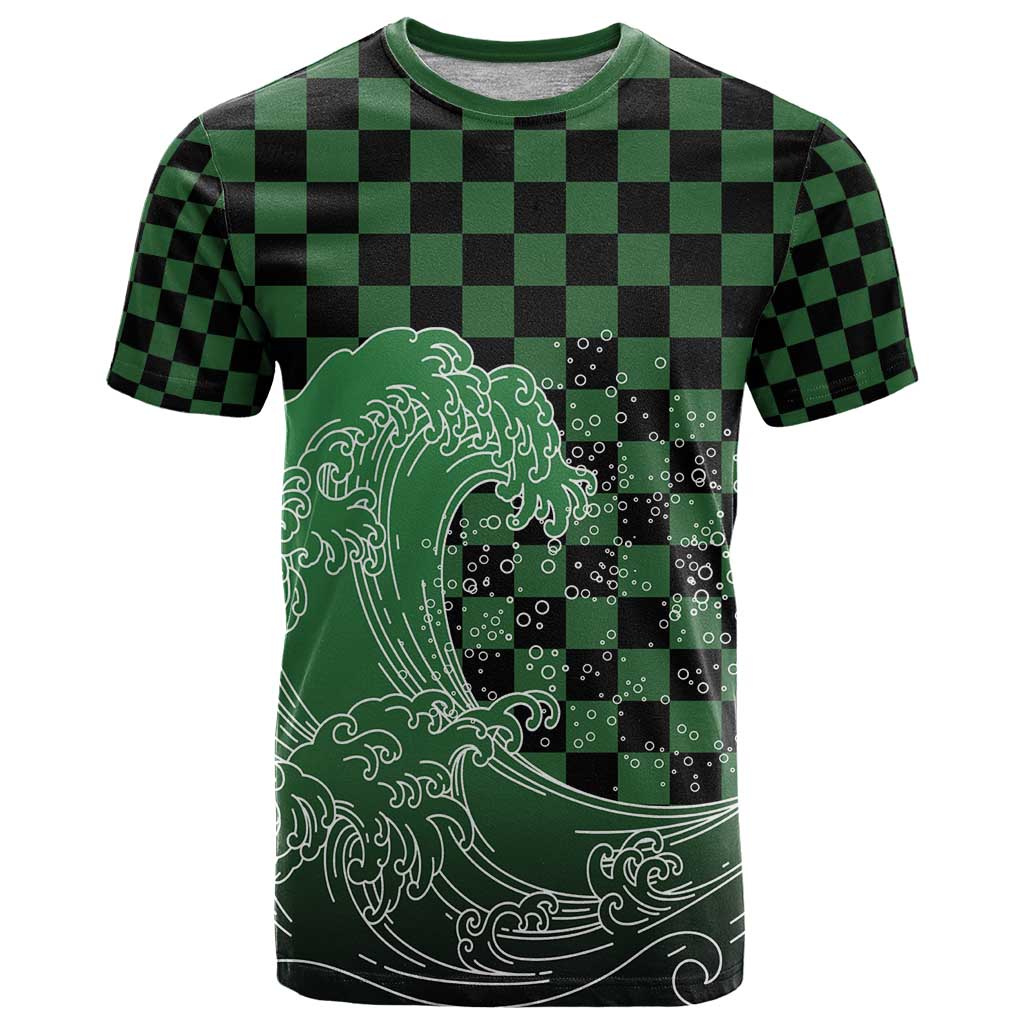 Japanese Asanoha Pattern T Shirt Water Breathing Slayer Dragon - Wonder Print Shop