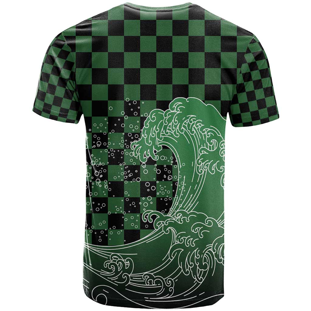 Japanese Asanoha Pattern T Shirt Water Breathing Slayer Dragon - Wonder Print Shop