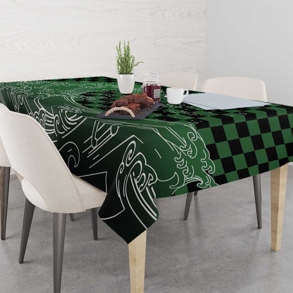 Japanese Asanoha Pattern Tablecloth Water Breathing Slayer Dragon - Wonder Print Shop