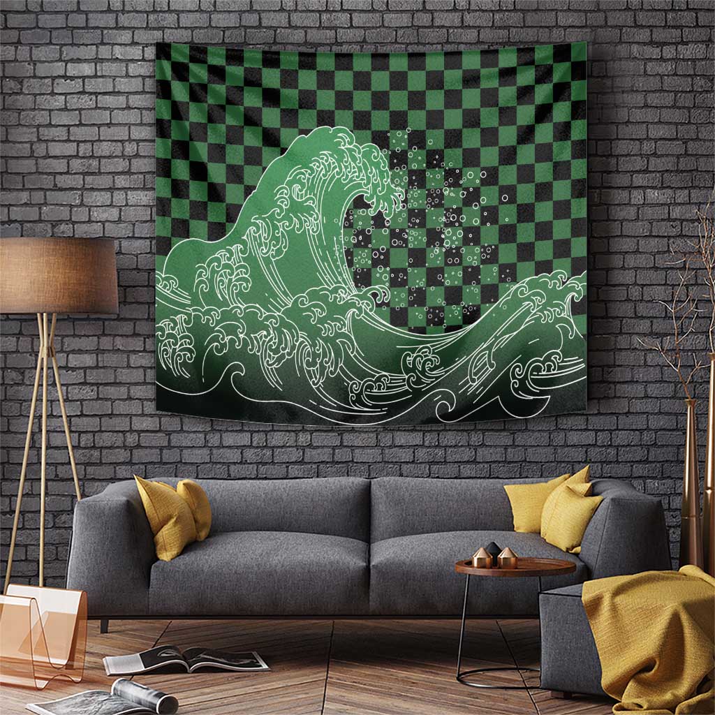 Japanese Asanoha Pattern Tapestry Water Breathing Slayer Dragon - Wonder Print Shop